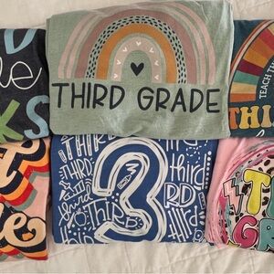 Third Grade Teacher T-shirts - Bundle of Six